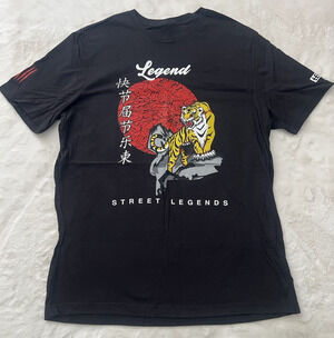 Legend Street Legends Tiger Graphic T Shirt Black Short Sleeve Mens XL